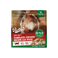 PARTNER Chicken Recipe Freeze-Dried Raw Cat Food, 8 oz bag
