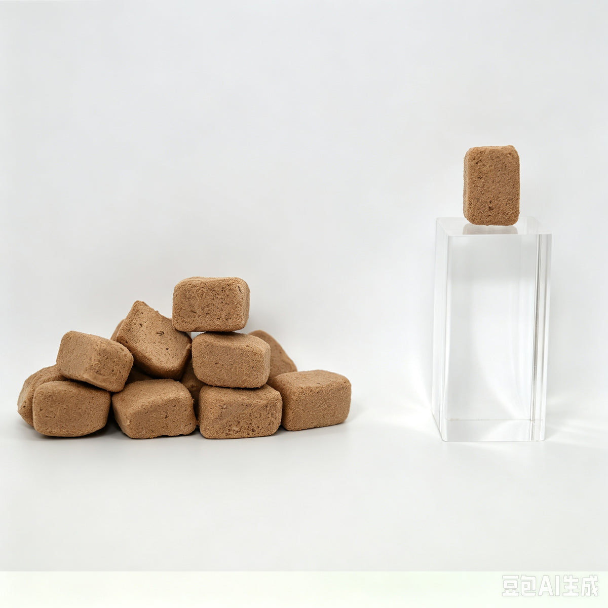 AI-assisted illustration of Chicken Recipe freeze-dried pieces